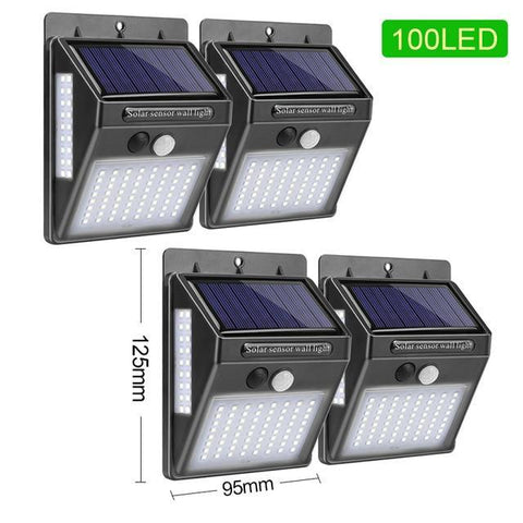 Image of * 100 LED Solar Light Outdoor Solar Lamp PIR Motion Sensor Wall Light