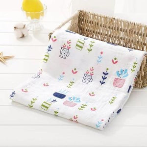 * 100% Muslin Cotton Baby Swaddles Soft Newborn Blankets