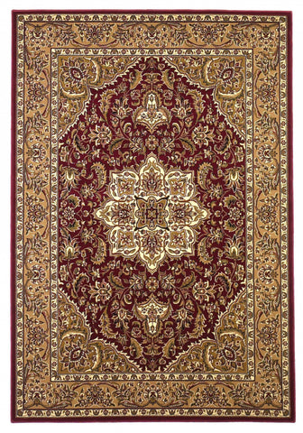 Image of 5 x 7 Polypropylene Red or Beige Area Rug