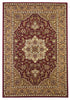 5 x 7 Polypropylene Red or Beige Area Rug