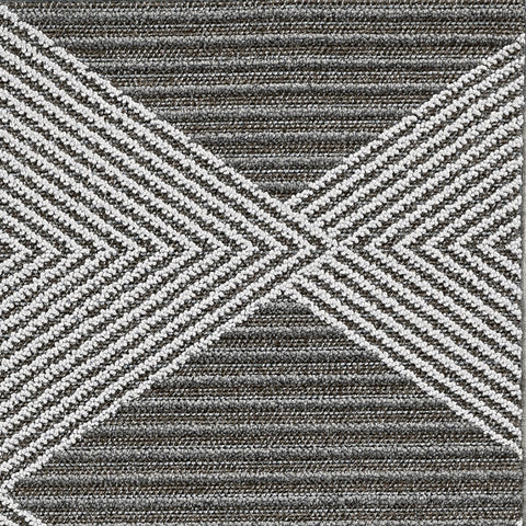 Image of 79" X 112" Grey or Ivory Polypropylene Rug