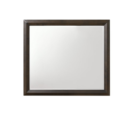 Image of 39" X 35" Espresso Rubber Wood Mirror