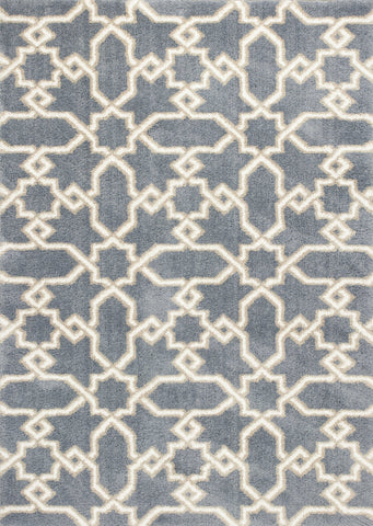 Image of 5 x 7 Microfiber Slate Blue Area Rug