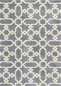 5 x 7 Microfiber Slate Blue Area Rug