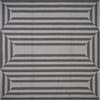 7 Ft Square UV treated Polypropylene Charcoal Area Rug