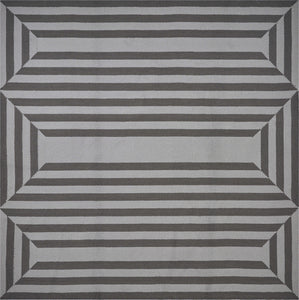 7 Ft Square UV treated Polypropylene Charcoal Area Rug