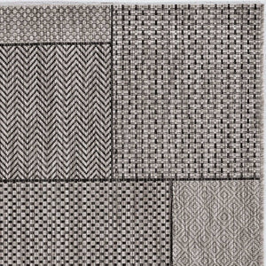 94" X 130" Grey Polypropylene Rug