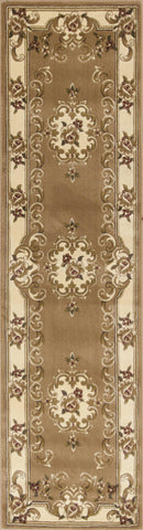 Image of 2 x 7 Runner Polypropylene Beigeor Ivory Area Rug