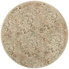 7 Ft Round Polypropylene Ivory Area Rug