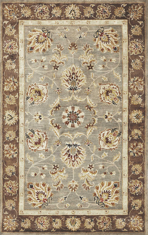 Image of 5 x 8 Wool Grey or Mocha Area Rug