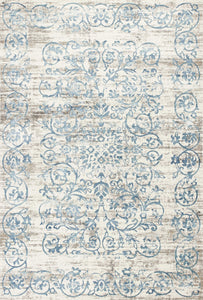 5 x 7 Polypropylene Ivory or Blue Area Rug