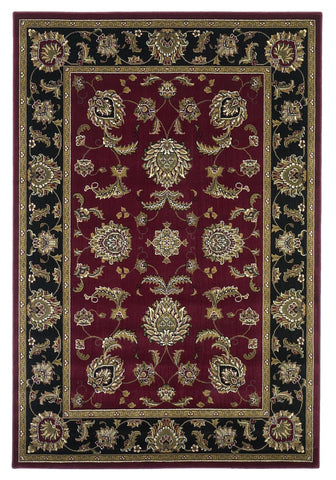 Image of 5 x 7 Polypropylene Red or Black Area Rug