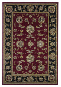 5 x 7 Polypropylene Red or Black Area Rug