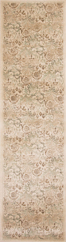 Image of 2 x 7 Runner Polypropylene Ivory Area Rug