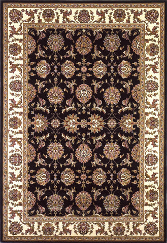 Image of 3 x 5 Polypropylene Black or Ivory Area Rug