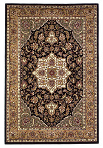 5 x 7 Polypropylene Black or Beige Area Rug