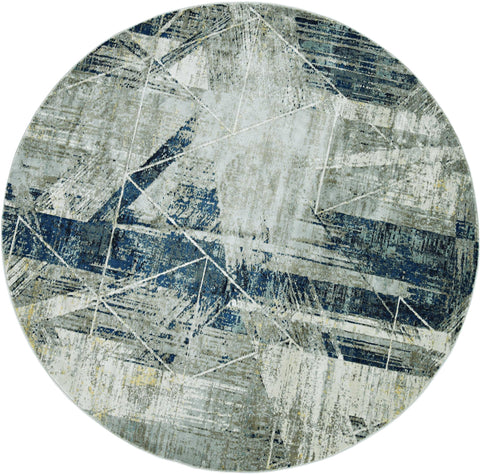 Image of 63" X 91" Greyor Blue Polyester or Viscose Rug