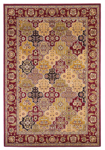 Image of 2 x 7 Runner Polypropylene Red Area Rug