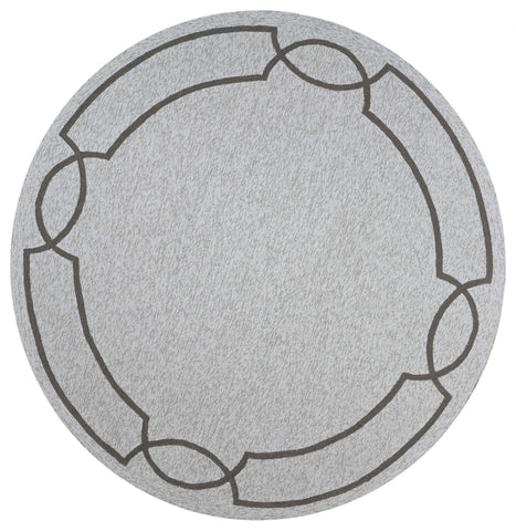 Image of 7 Ft Round UV treated Polypropylene Oatmeal Area Rug