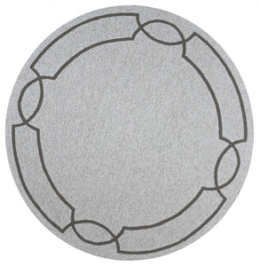 7 Ft Round UV treated Polypropylene Oatmeal Area Rug