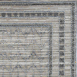 60" X 90" Grey Polypropylene Rug