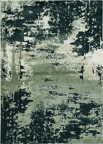 Image of 6 x 9 Polyester Silver Charcoal Area Rug