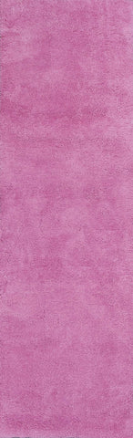 Image of 2 x 7 Runner Polyester Hot Pink Area Rug