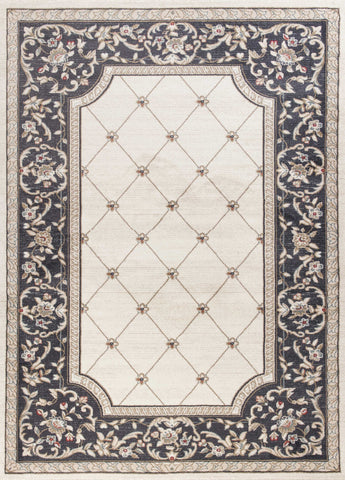 Image of 3 x 5 Polypropylene Ivory or Grey Area Rug