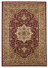 2 x 7 Runner Polypropylene Red or Beige Area Rug