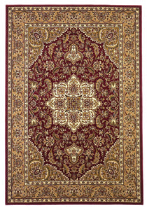 2 x 7 Runner Polypropylene Red or Beige Area Rug