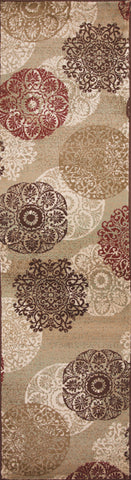 Image of 2 x 7 Runner Polypropylene Sand Area Rug