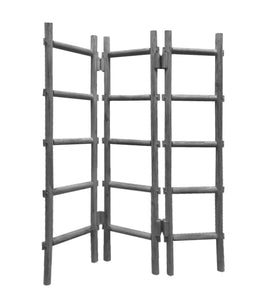 54" x 1.5" x 59" Gray Wood Blanket Rack Screen