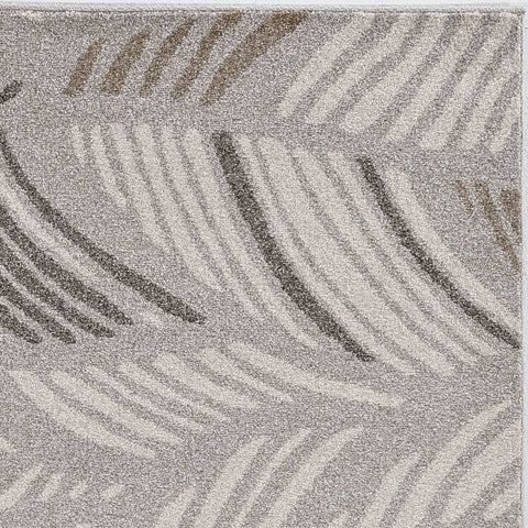 Image of 91" X 130" Grey Polypropelene Rug