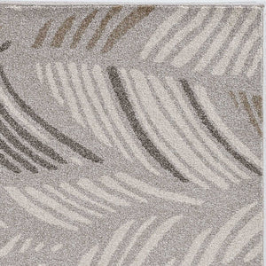 91" X 130" Grey Polypropelene Rug