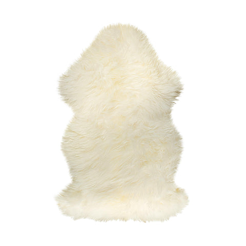 Image of 2 x 3 Natural New Zealand Sheepskin Wool Area Rug in White