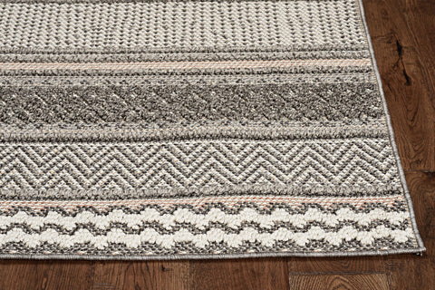 Image of 31" X 93" Taupe Polypropylene Rug