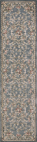 Image of 2 x 7 Runner Polypropylene Slate Blue Area Rug