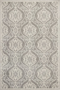 6 x 9 UV treated Polypropylene Silver Area Rug