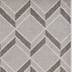 39" X 59" Grey Polypropelene Rug