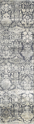 Image of 63" X 91" Grey Polyester or Viscose Rug