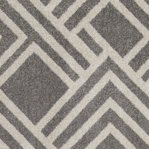 Image of 63" X 91" Grey Polypropelene Rug