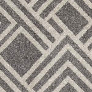 63" X 91" Grey Polypropelene Rug