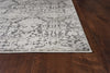 26" X 90" Grey Polyester or Viscose Rug