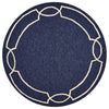 7 Ft Round UV treated Polypropylene Ocean Area Rug