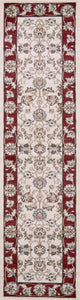 2 x 7 Runner Polypropylene Ivory or Red Area Rug