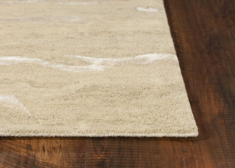 Image of 60" X 84" Beige Wool or Viscose Rug