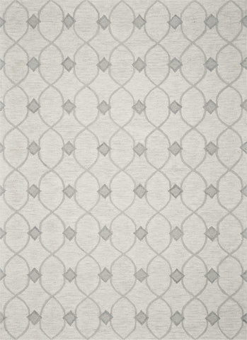 Image of 27" X 45" Wool Ivory Area Rug