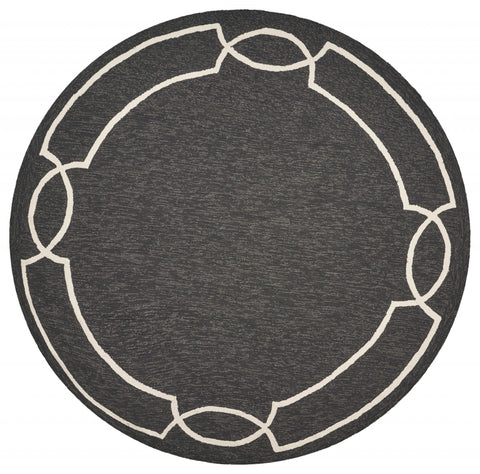 Image of 7 Ft Round UV treated Polypropylene Onyx Area Rug