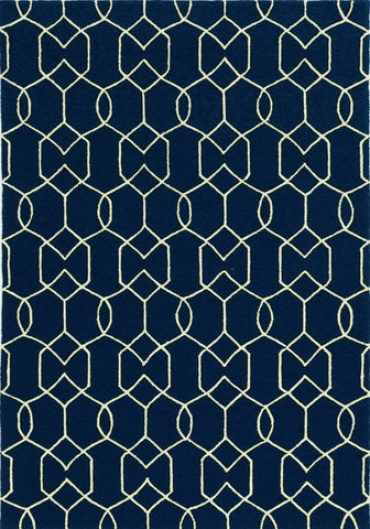 Image of 3 x 5 UV treated Polypropylene Navy Area Rug