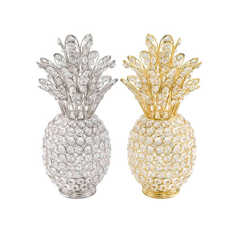 Image of 6" x 6" x 12.5" Gold Crystal Pineapple